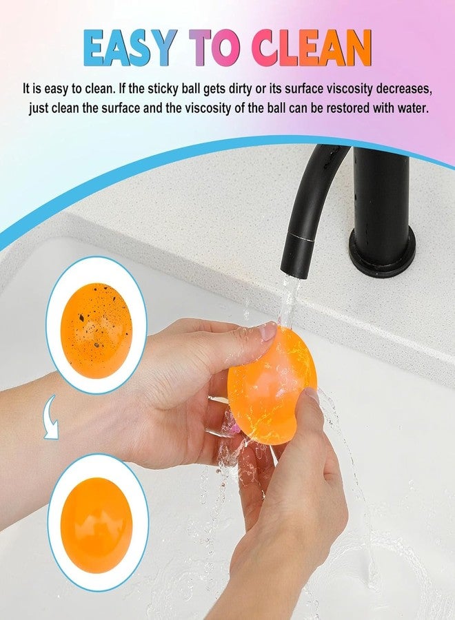 SHOPONIL Glow-in-The-Dark Sticky Balls for Kids, Stress Balls for Wall & Ceiling Play | Ceiling Ball for Adults Stress Relieving & Decoration, Party Games & DIY Crafts | Glowing Sticky Ball Toy Set - Image 4